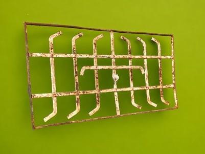 Wrought Iron Fence Panel, Architectural Salvage Grate, Garden Art, Vintage, A38,