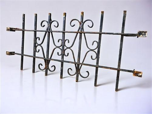 Wrought Iron Fence Panel, Architectural Salvage Grate, Garden Art, Vintage, A33