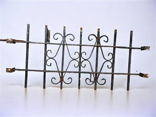 Wrought Iron Fence Panel, Architectural Salvage Grate, Garden Art, Vintage, A33