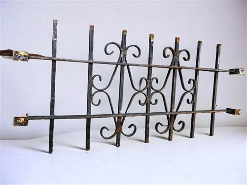 Wrought Iron Fence Panel, Architectural Salvage Grate, Garden Art, Vintage, A33