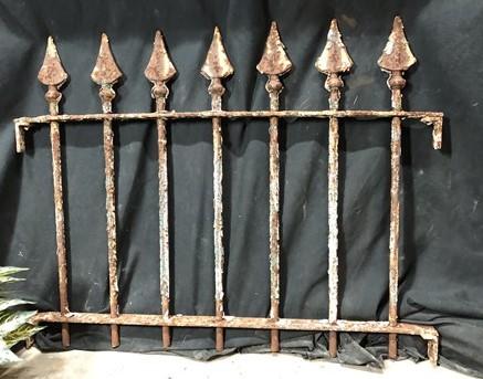 Wrought Iron Fence Panel, Architectural Salvage Grate, Garden Art, Vintage, A22