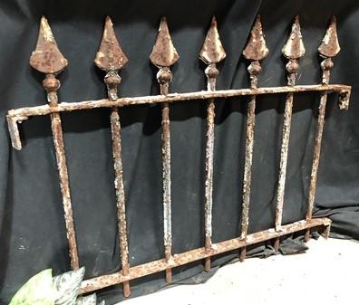 Wrought Iron Fence Panel, Architectural Salvage Grate, Garden Art, Vintage, A22