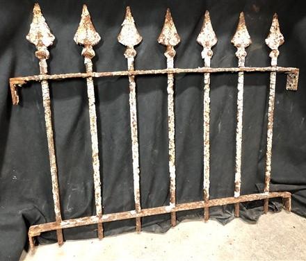 Wrought Iron Fence Panel, Architectural Salvage Grate, Garden Art, Vintage, A22