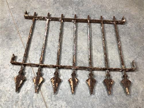 Wrought Iron Fence Panel, Architectural Salvage Grate, Garden Art, Vintage, A22