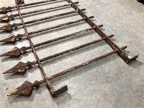 Wrought Iron Fence Panel, Architectural Salvage Grate, Garden Art, Vintage, A22