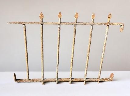 Wrought Iron Fence Panel, Architectural Salvage Grate, Garden Art, Vintage, A23