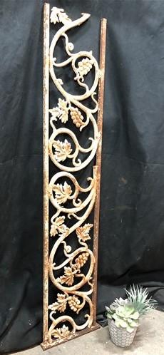 Wrought Iron Fence Panel, Architectural Salvage Grate, Garden Art, Vintage, A25,