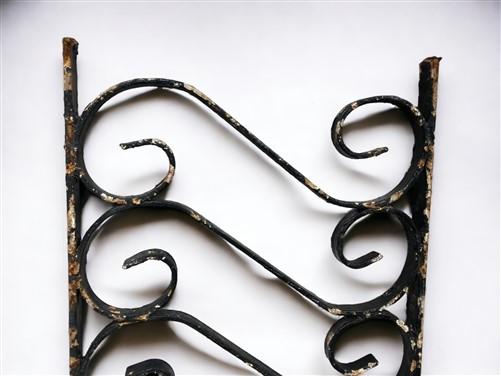 Wrought Iron Fence Panel, Architectural Salvage Grate, Garden Art, Vintage, A27,