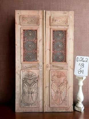 Antique French Double Doors (48x84) Iron Wood Doors, European Doors D262