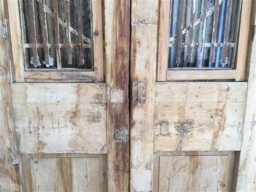 Antique French Double Doors (47x101) Iron Wood Doors, European Doors D265