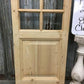 French Single Door (24x80.5) 6 Pane Glass Door European Styled FM7