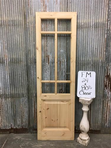 French Single Door (24x80.5) 6 Pane Glass Door European Styled FM7