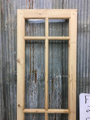 French Single Door (24x80.5) 6 Pane Glass Door European Styled FM7