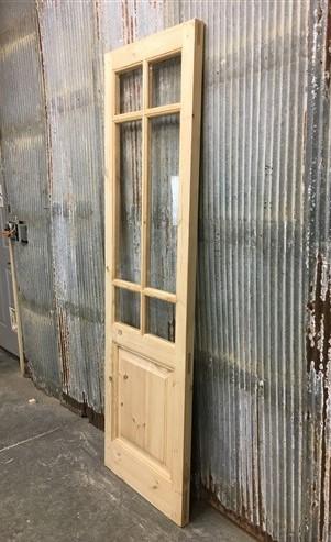 French Single Door (24x80.5) 6 Pane Glass Door European Styled FM7