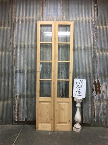 French Double Door (32x96) 4 Pane Glass Door European Styled EM7