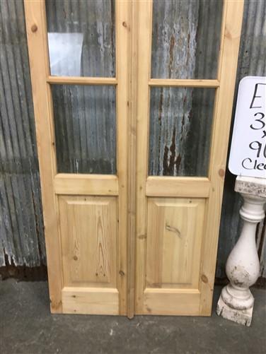 French Double Door (32x96) 4 Pane Glass Door European Styled EM7