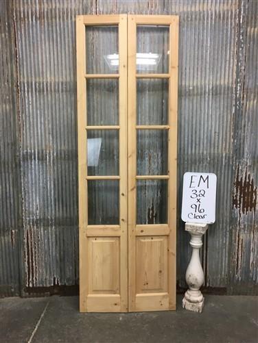 French Double Door (32x96) 4 Pane Glass Door European Styled EM7