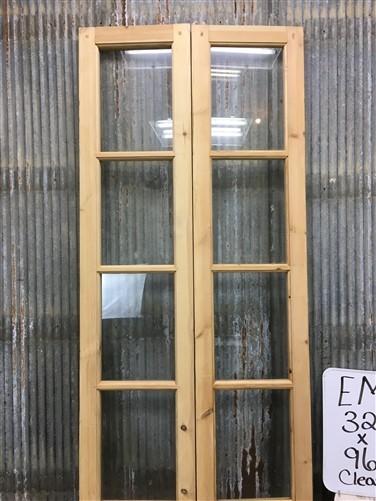 French Double Door (32x96) 4 Pane Glass Door European Styled EM7