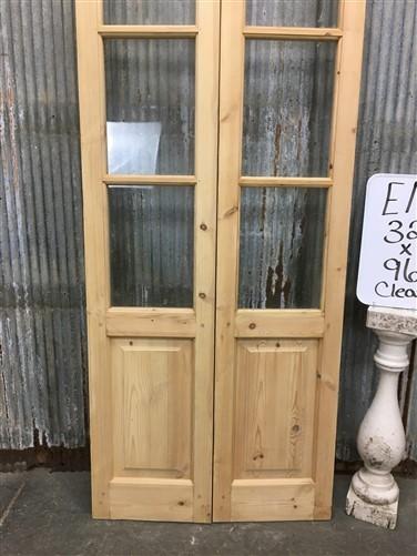 French Double Door (32x96) 4 Pane Glass Door European Styled EM7