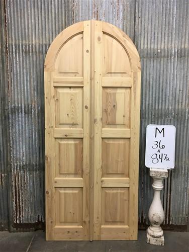 Arched French Double Doors (36x84.5) Panel Doors, European Styled Doors M8