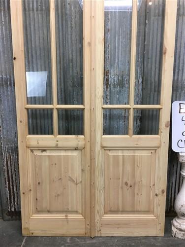 French Double Door (48x96.5) 6 Pane Glass Door European Styled EM32