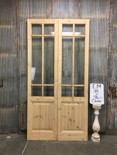 French Double Door (48x96.5) 6 Pane Glass Door European Styled EM32