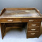 Vintage Wooden Desk with Drawers, Writing Desk, Teachers Desk Mid Century Desk b