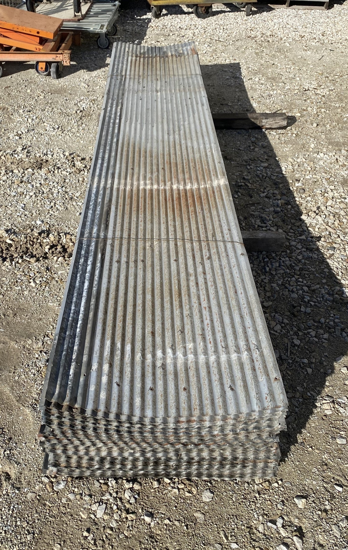107 Sheets Barn Tin, Corrugated Metal Reclaimed Salvage, 12' Long 2568 sq ft A71