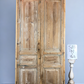 Antique Encased French Double Doors (46.5x94) European Panel Doors With Jamb S18