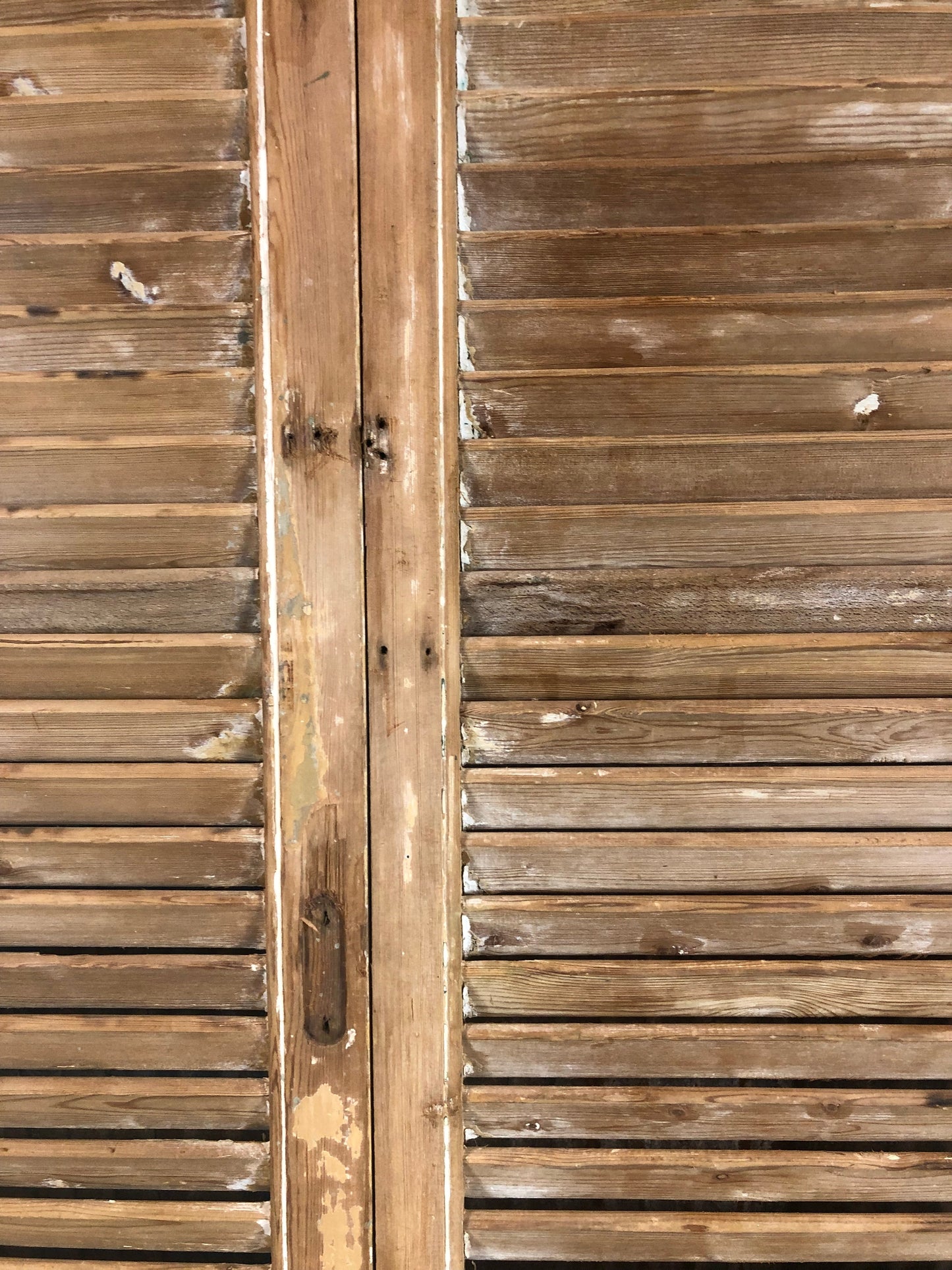 Antique Encased Shutter French Double Doors (37x90) European Panel Door Jamb S19