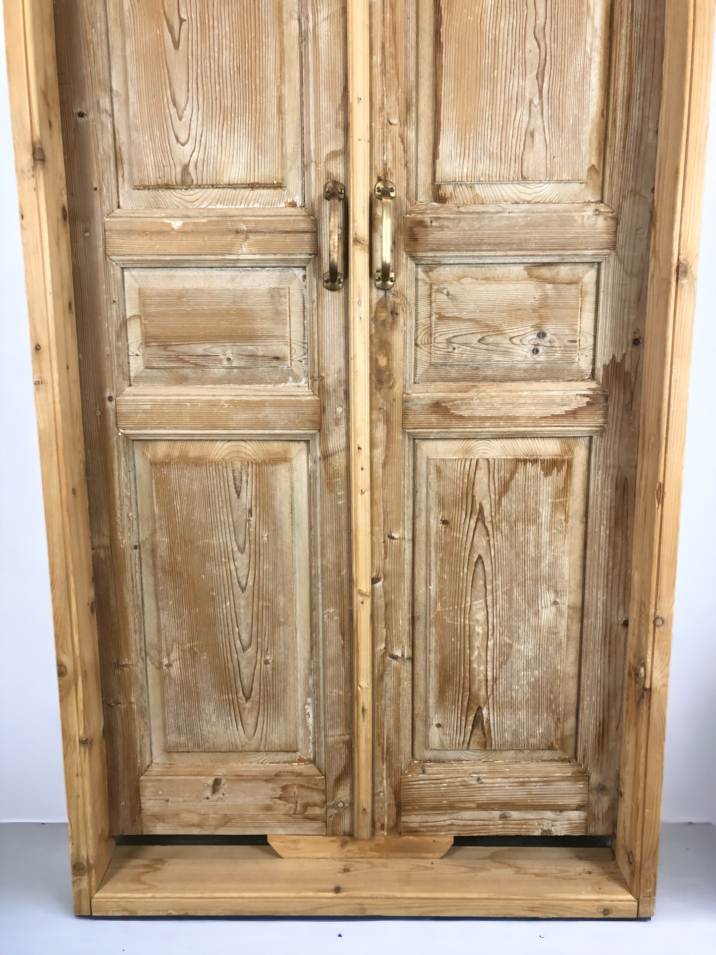 Antique Encased French Double Doors (38x87.5) European Panel Doors With Jamb S22