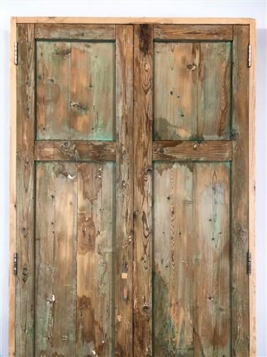 Antique Encased French Double Doors (44x92.5) European Panel Doors With Jamb S25