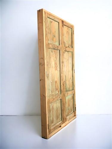 Antique Encased French Double Doors (44x92.5) European Panel Doors With Jamb S25