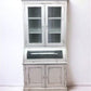 Curved Door 6'10" White Kitchen Cabinet, Kitchen Storage, Pantry Cupboard F