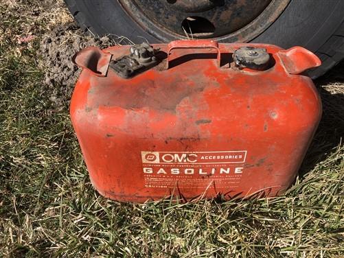 6 Gallon OMC Gasoline Gas Fuel Tank, Vintage Outboard Boat Motor Gas Can A17,