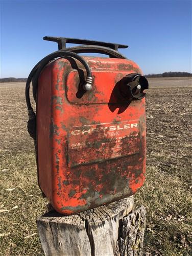 6 Gallon Chrysler Tote Tank, Gasoline Gas Can, Outboard Boat Motor Vintage C,