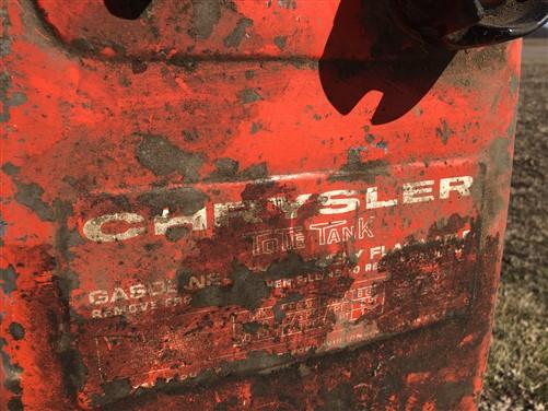 6 Gallon Chrysler Tote Tank, Gasoline Gas Can, Outboard Boat Motor Vintage C,