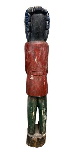 Tall Cigar Store Indian Folk Art, Tobacco Store American Indian Chief Statue, I