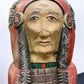 Tall Cigar Store Indian Folk Art, Tobacco Store American Indian Chief Statue, J