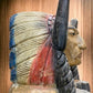 Tall Cigar Store Indian Folk Art, Tobacco Store American Indian Chief Statue, K