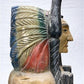 Tall Cigar Store Indian Folk Art, Tobacco Store American Indian Chief Statue, M