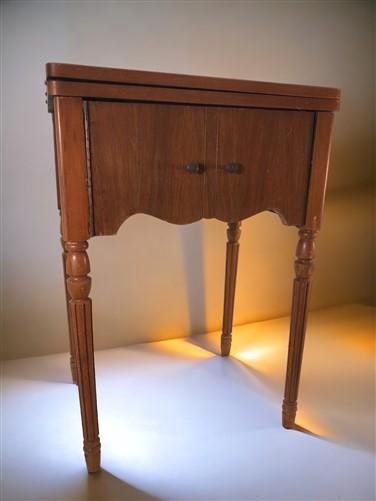 Sewing Machine Cabinet, Empty Unknown Model, Fits Singer 66, Vintage Table