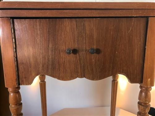 Sewing Machine Cabinet, Empty Unknown Model, Fits Singer 66, Vintage Table