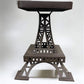 Pair Eiffel Tower Seats, Paris France, Metal Patio Furniture, Square Top