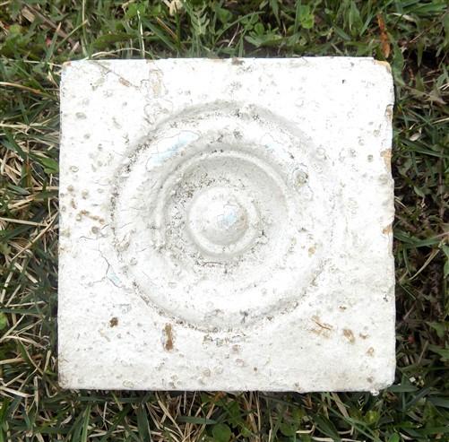 4 Plinth Blocks, Antique Bullseye Rosettes, Architectural Salvage, Wood Trim B19