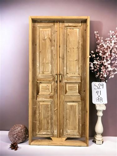 Antique Encased French Double Doors (41x88) European Panel Doors With Jamb S29