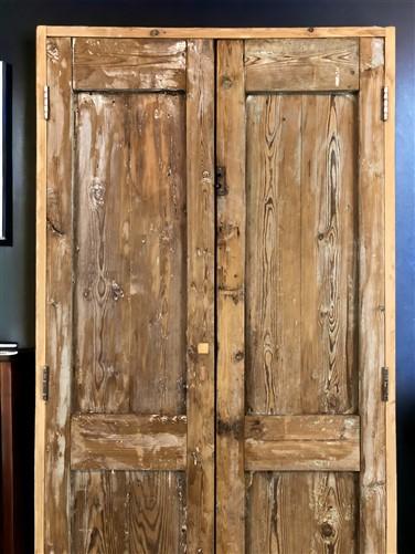 Antique Encased French Double Doors (42x84.5) European Panel Doors With Jamb S30