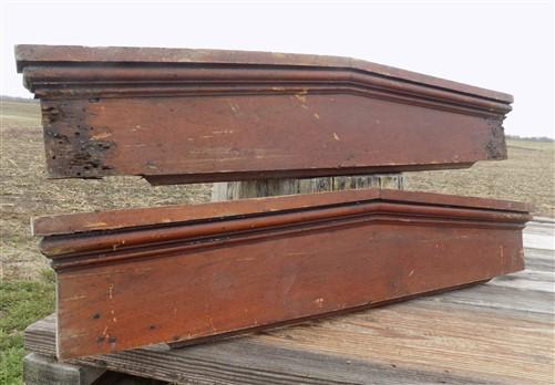 Pair Crown Molding Headers, Trim Door Window Pediment Architectural Salvage B9,