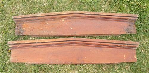 Pair Crown Molding Headers, Trim Door Window Pediment Architectural Salvage B9,