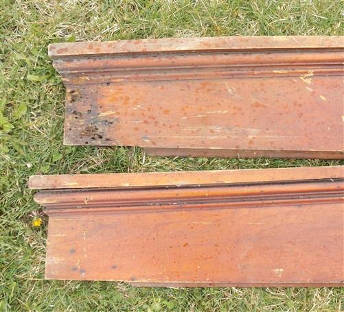 Pair Crown Molding Headers, Trim Door Window Pediment Architectural Salvage B9,